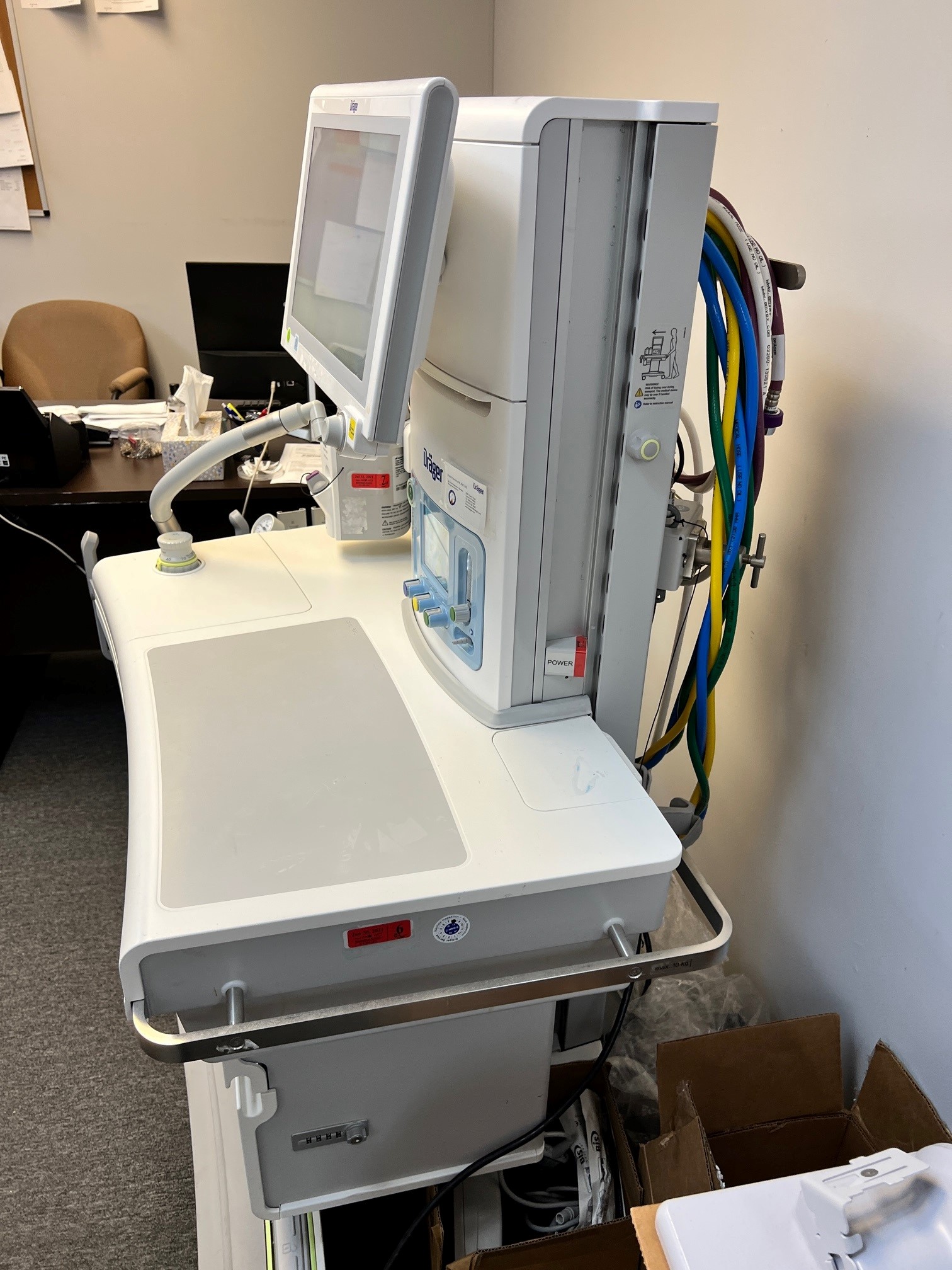 (3) 2016 Drager A500 Perseus Anesthesia machine ECG